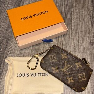Louis Vuitton Brown and Gold Monogram Key Holder